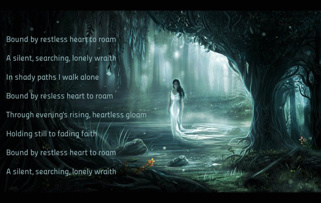 poetry blog ghost in forest with poem on